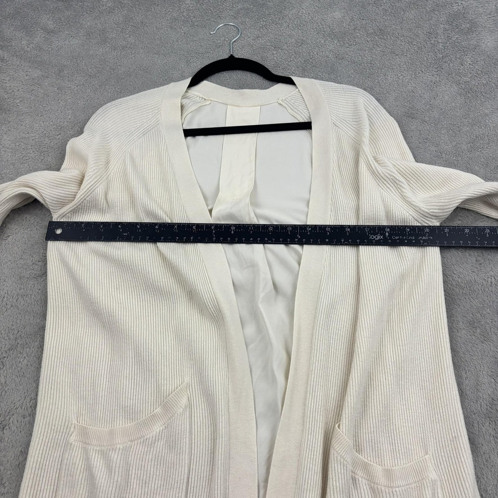 Lululemon Still At Ease Wrap Cardigan Sweater Womens 8 Ivory Cashlu Tencel Lagen - Picture 11 of 13